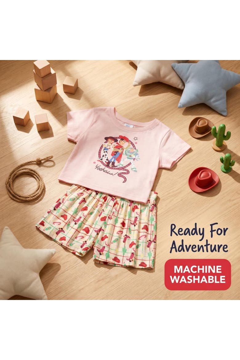 Toy Story 2-Piece T-Shirt and Skort Set, Alternate, color, Woody Buzz Pink