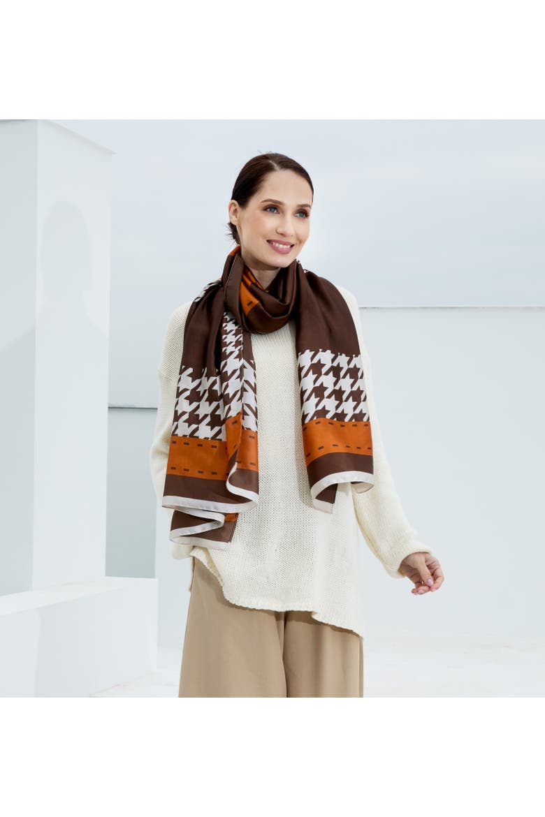 The Arden Scarf, Alternate, color, Brown/Orange
