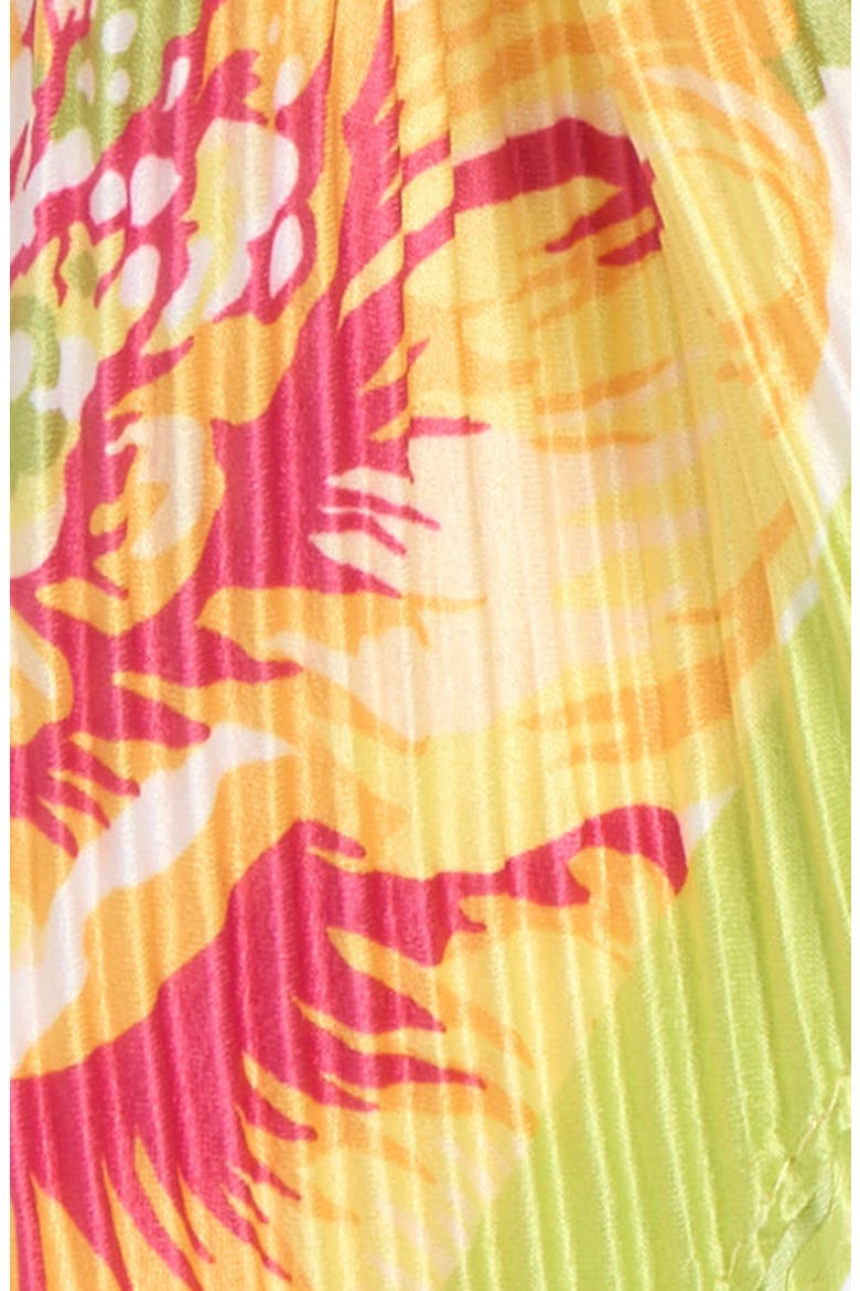 Sunshine Garden Pleated Diamond Scarf, Alternate, color, PEONY