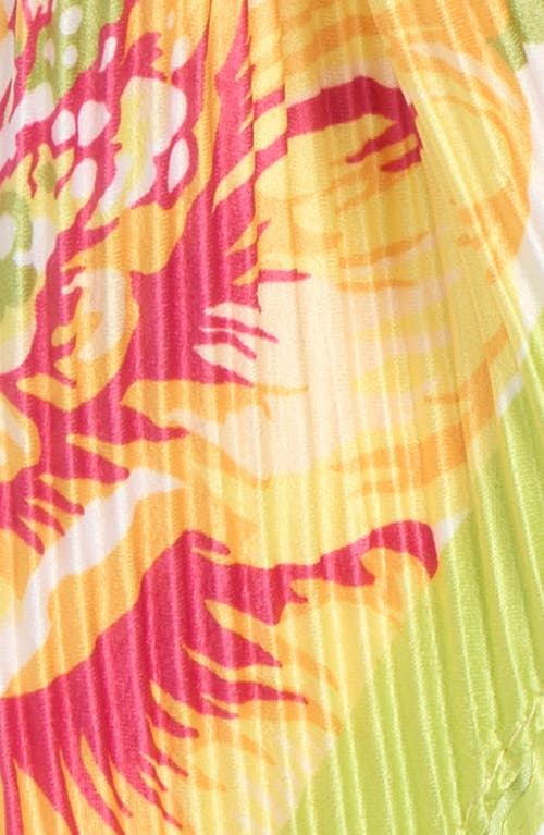 Echo Sunshine Garden Pleated Diamond Scarf In Peony