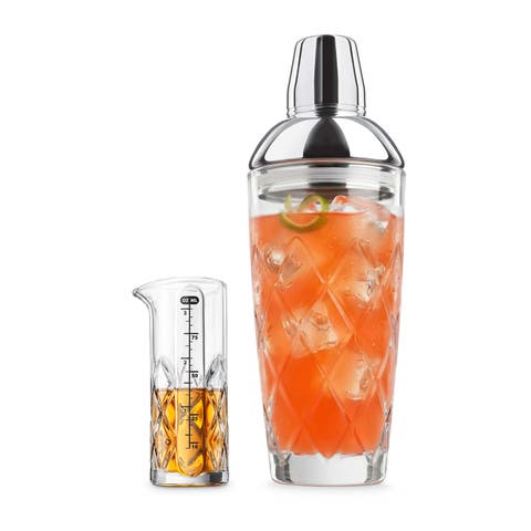 Yarai Glass Cocktail Shaker & Jigger Set