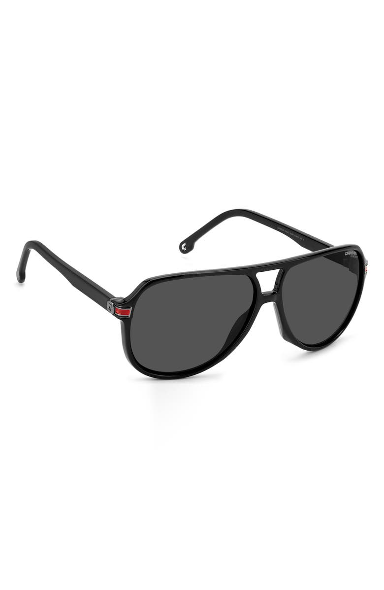 Carrera Eyewear 55mm Aviator Sunglasses, Alternate, color, Black