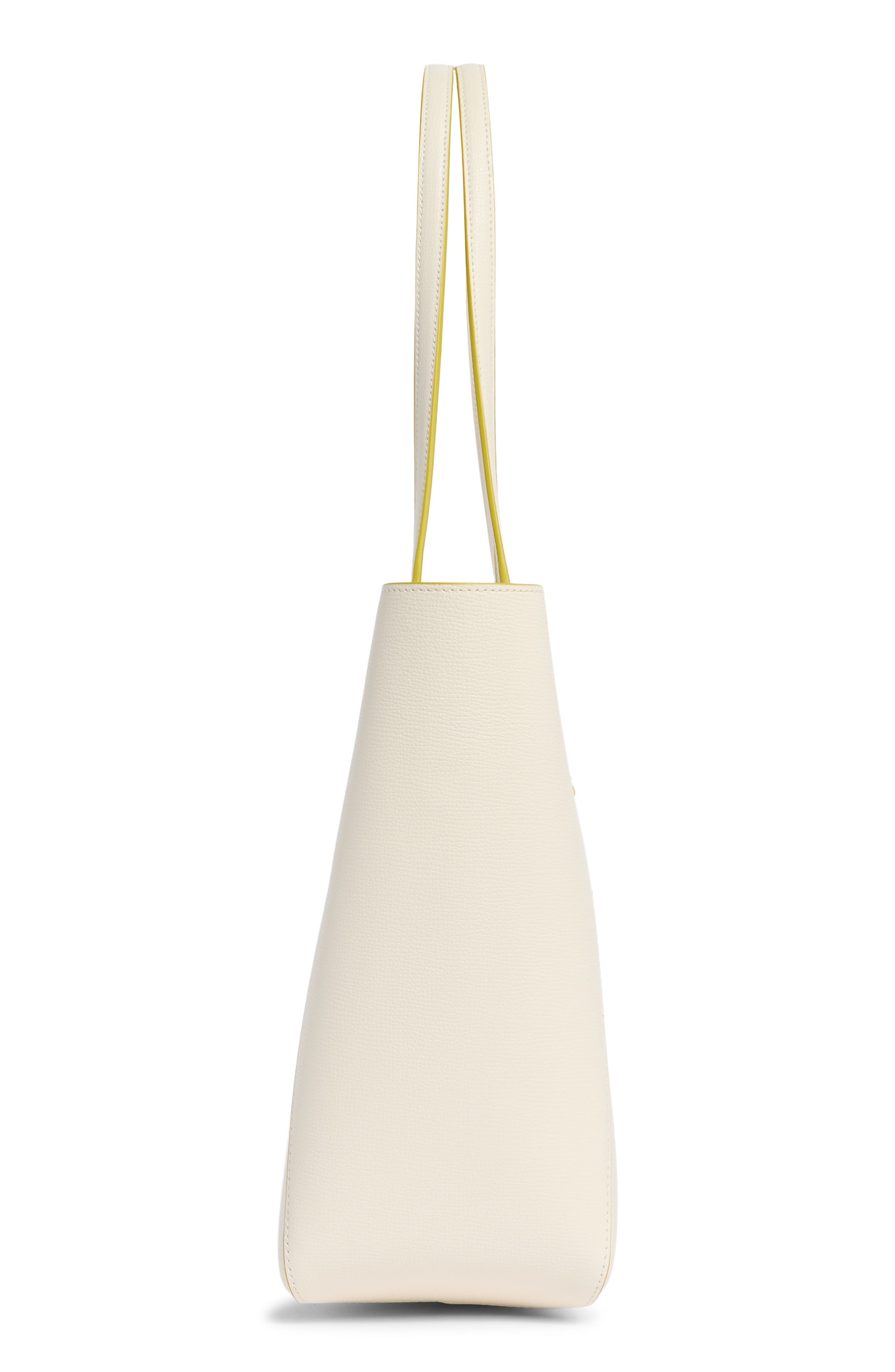 Kate Spade New York poppy refined grained leather tote bag, Alternate, color, Meringue