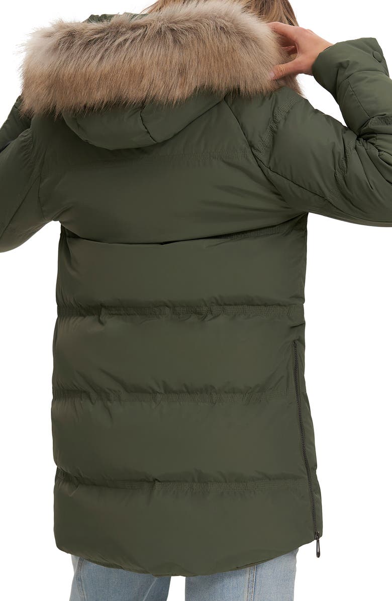 Noize Ophelia Faux Fur Trim Puffer Parka, Alternate, color, 
