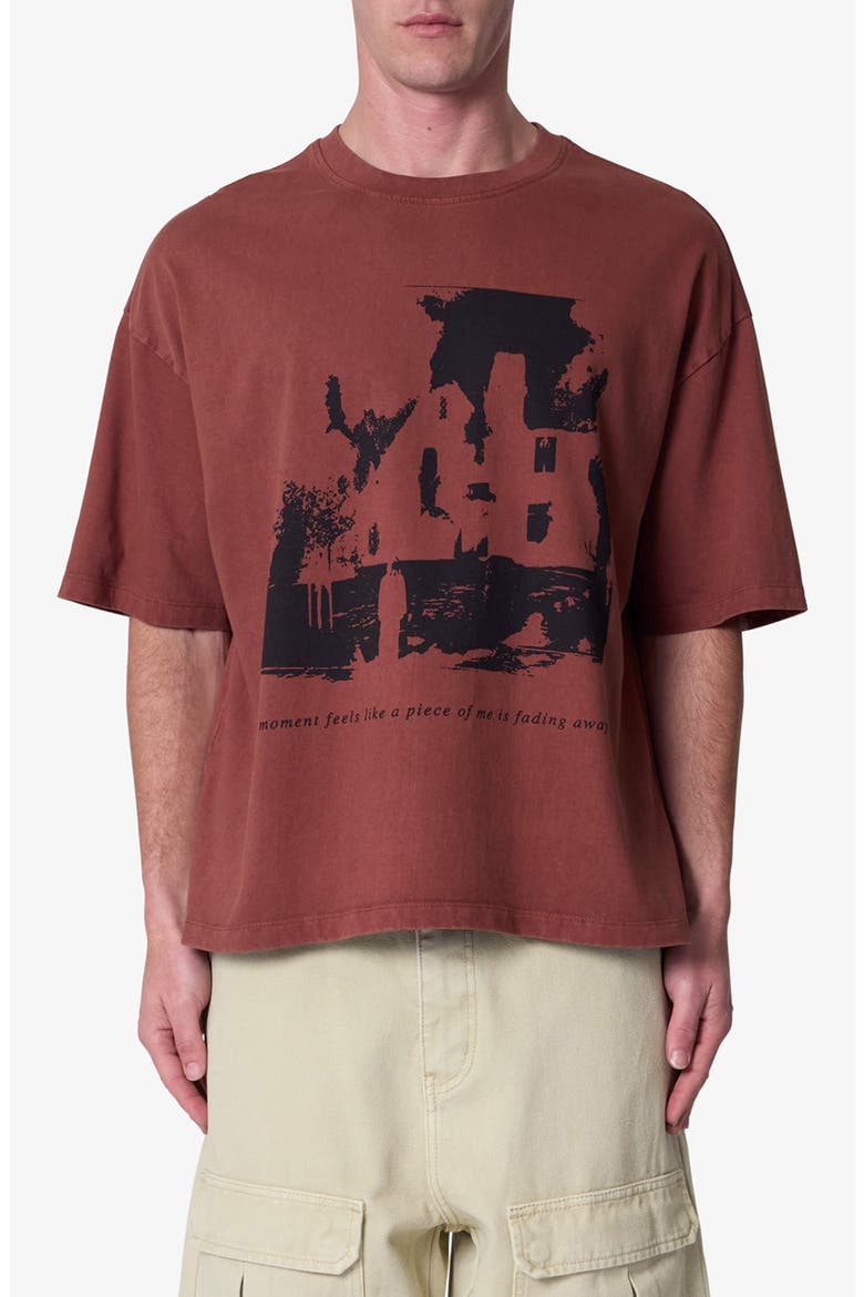 Fading Away Graphic T-Shirt, Main, color, BRICK