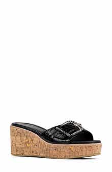 Donald Pliner Alfee Platform Wedge Slide Sandal