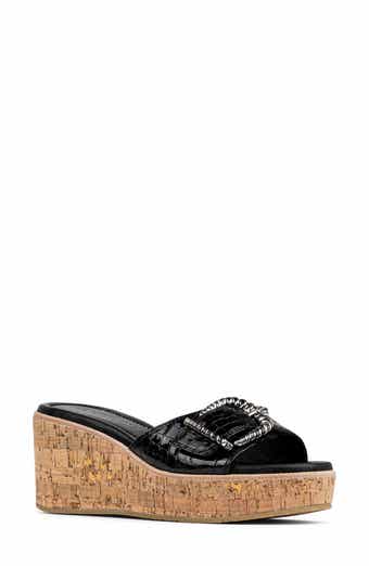 Donald Pliner Alfee Platform Wedge Slide Sandal