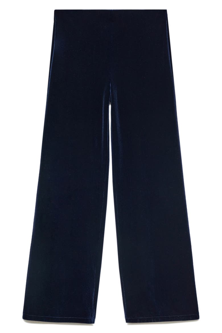Xenphant Stretch Velvet Wide Leg Pants, Alternate, color, NIGHT BLUE