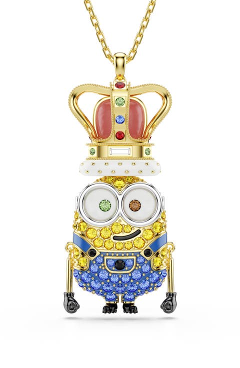 Minions® King Bob Crystal Pendant Necklace