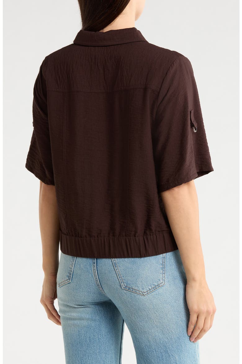 Short Sleeve Roll Tab Jacket, Alternate, color, TOBACCO
