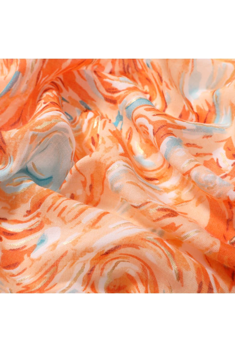 The Blossom Scarf, Alternate, color, Orange