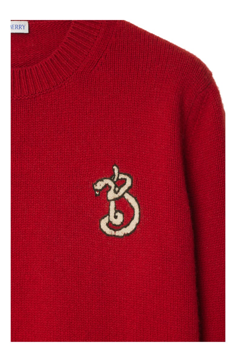 Burberry B Snake Wool Cashmere Sweater, Alternate, color, 