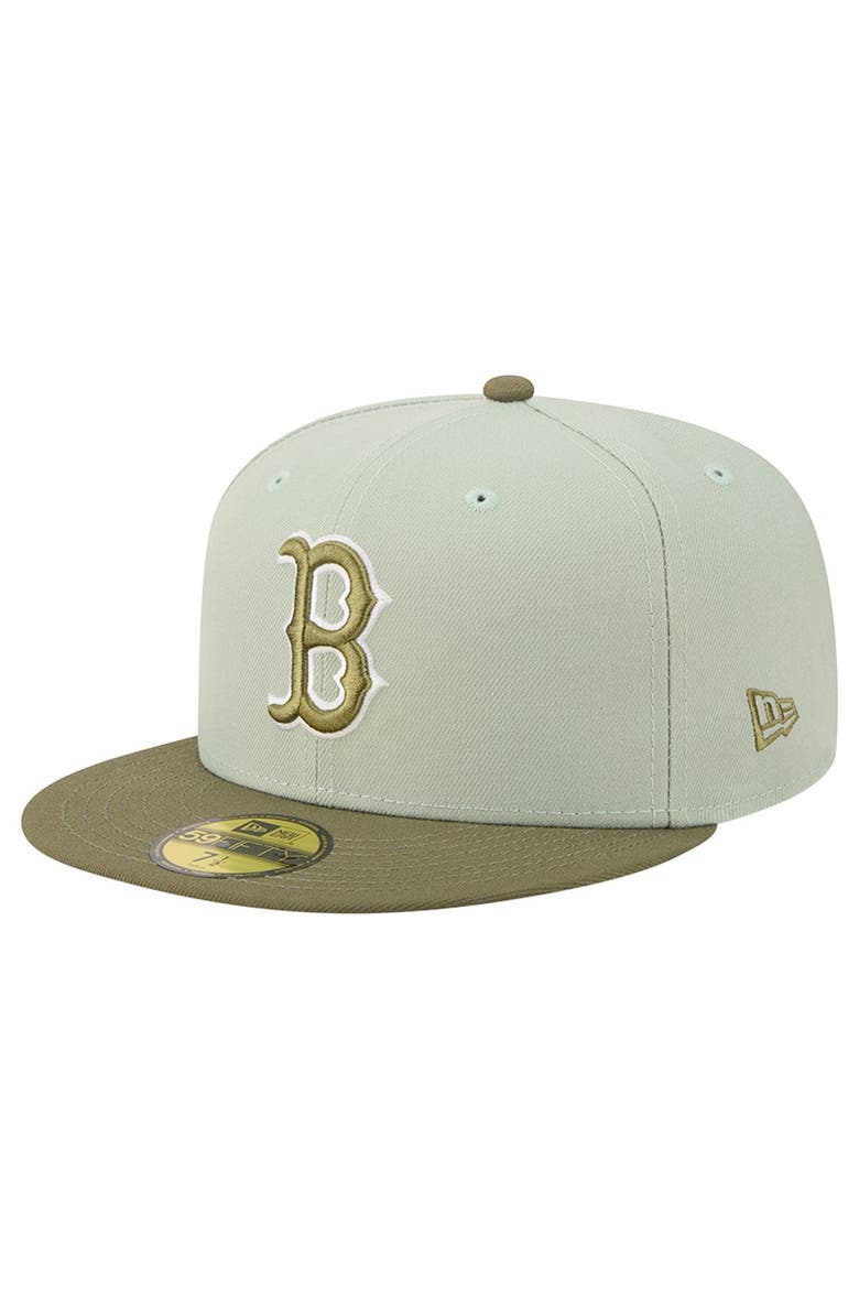 Men's New Era Green/Olive Boston Red Sox Color Pack 59FIFTY Fitted Hat, Main, color, Green