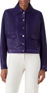 Akris Hilbert Suede Trucker Jacket