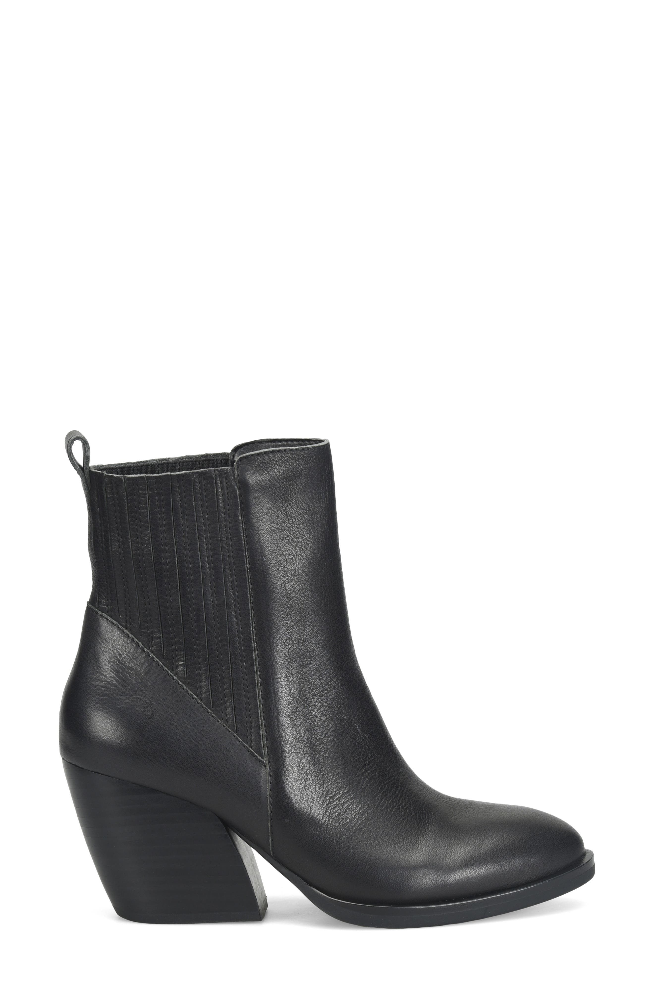 Shaila Leather Chelsea Boot, Alternate, color, BLACK LEATHER