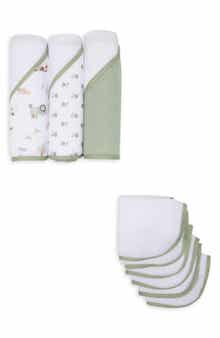 Kids' 9-Piece Hooded Bath Towel & Washcloth Set