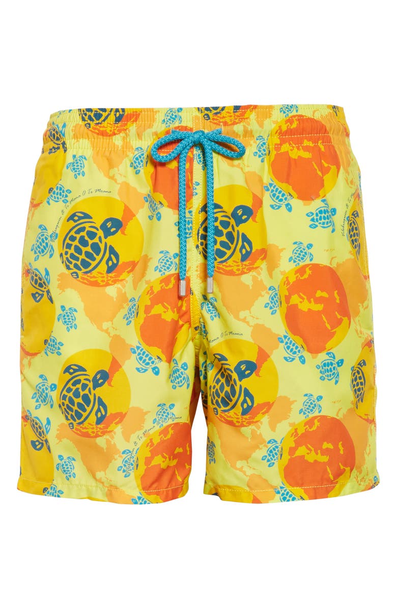 Vilebrequin Mappemonde Dots Swim Trunks, Alternate, color, 