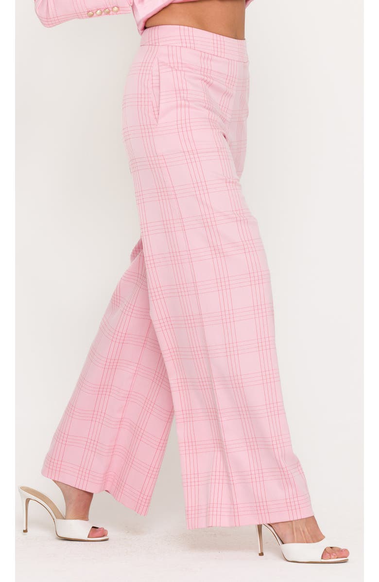 Generation Love Magda Windowpane Suiting Pants, Alternate, color, Pink/Red Plaid