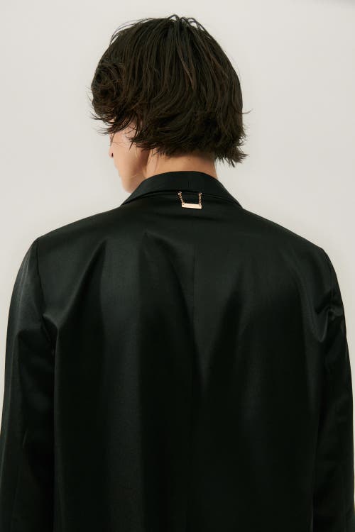 Shop Silk Laundry Weatherproof Long Blazer Black
