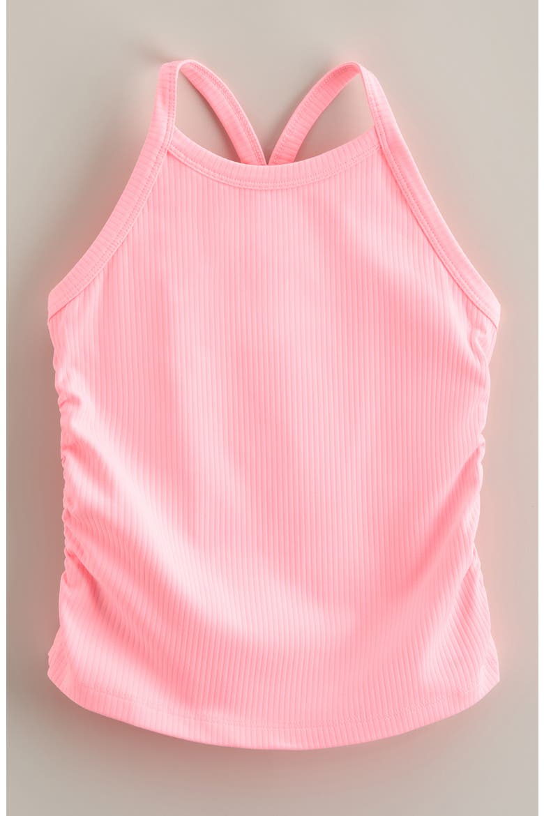 Kids' Meet Your Match Rib Racerback Tank Top, Main, color, PINK NEON BUBBLEGUM