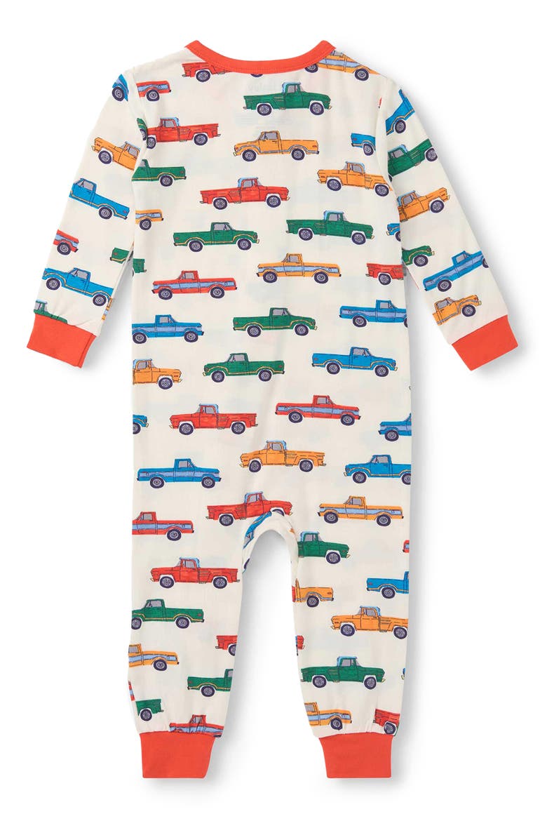 Trucks Romper, Alternate, color, NATURAL