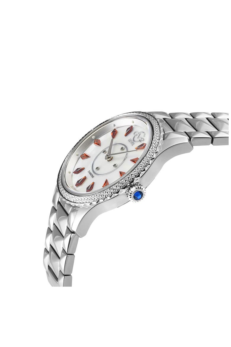 Siena Swiss Quartz Diamond Embellished Bracelet Watch - 0.02ct, 38mm, Alternate, color, SILVER