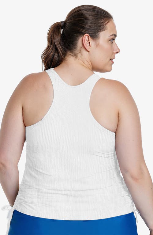 Calypsa Maya Tankini Swim Top With Built-in Bra In Gray