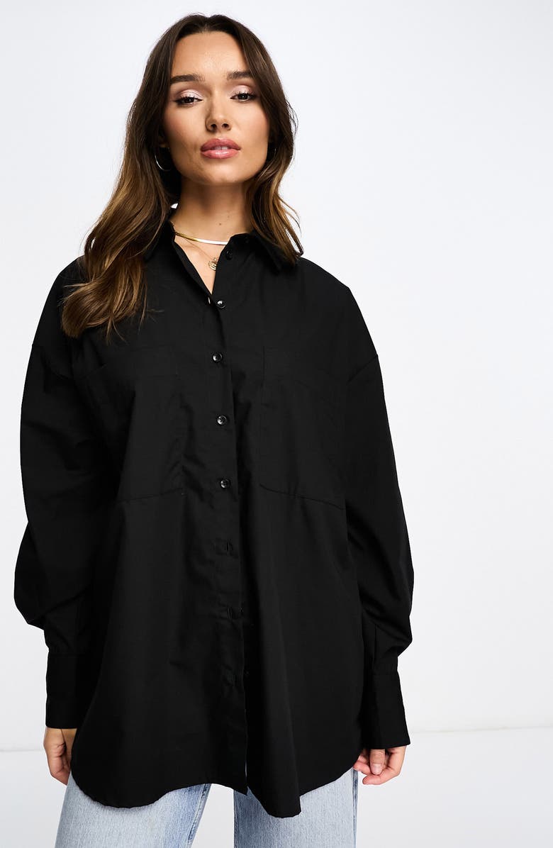 ASOS DESIGN Oversize Button-Up Shirt | Nordstrom