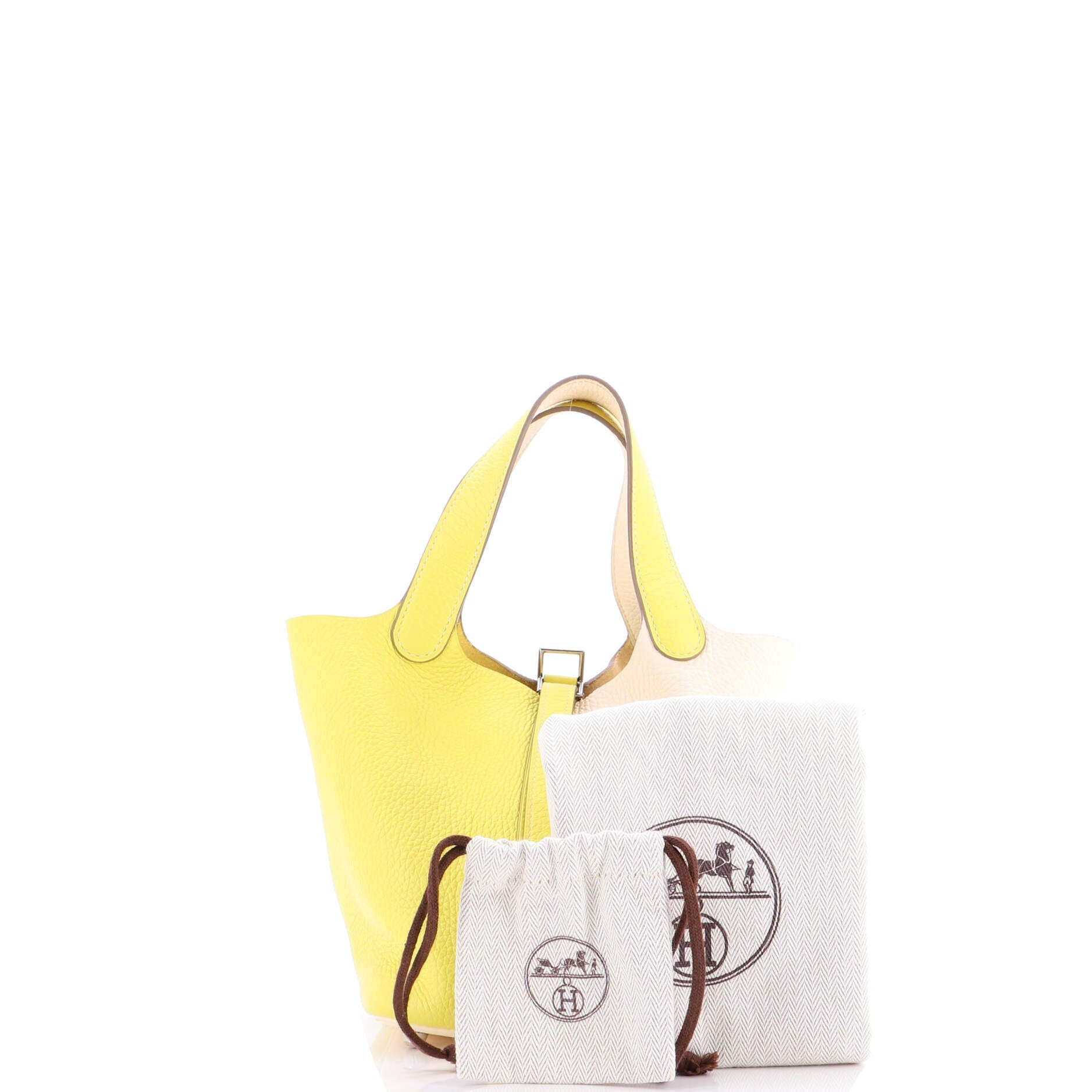 Pre-Owned Hermes Picotin Lock Bag Bicolor Clemence PM, Alternate, color, Bicolor - Nata/Lime