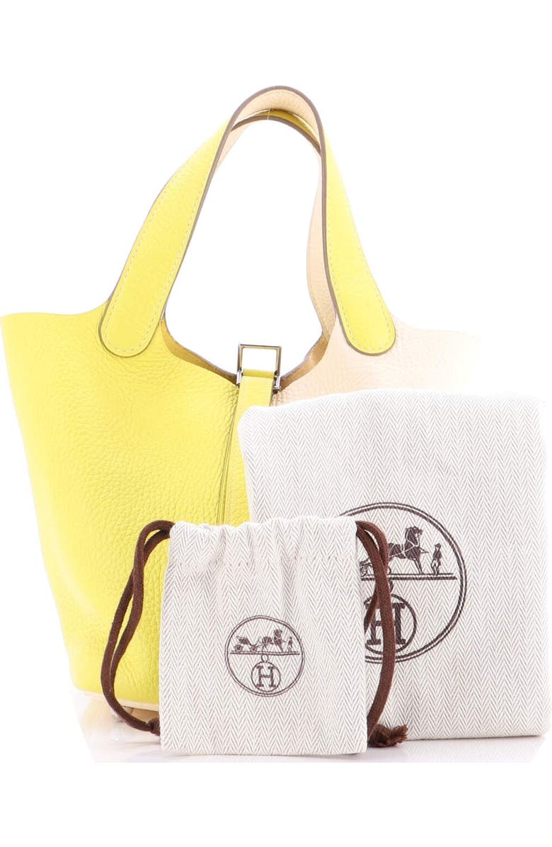 Pre-Owned Hermes Picotin Lock Bag Bicolor Clemence PM, Alternate, color, Bicolor - Nata/Lime