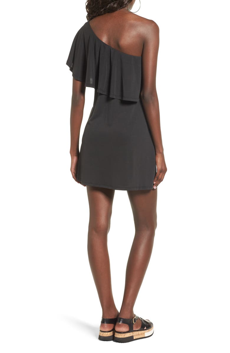 BP. One-Shoulder Ruffle Dress, Alternate, color, 