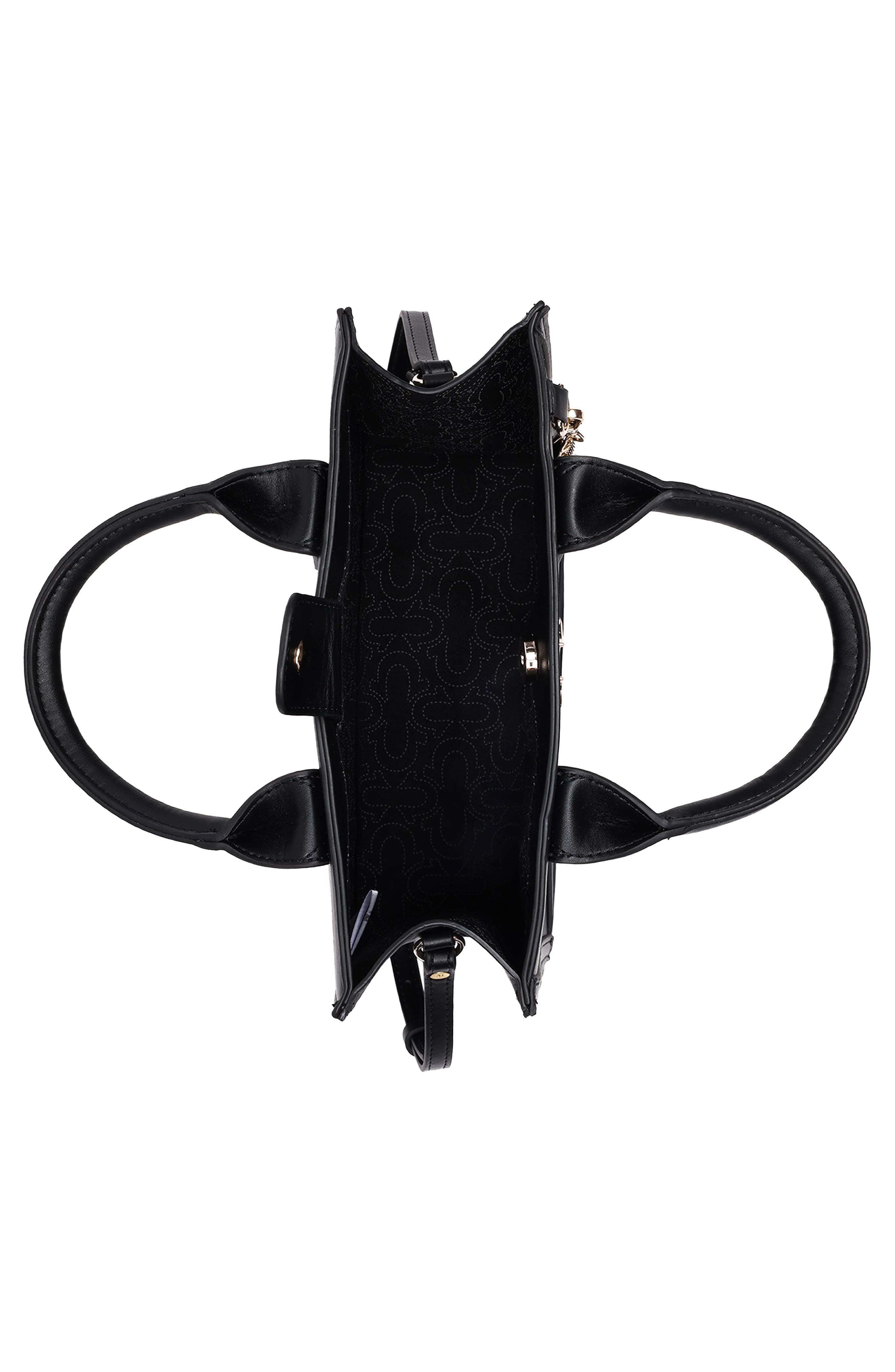 True Religion Modern Edge Charm Tote, Alternate, color, Black