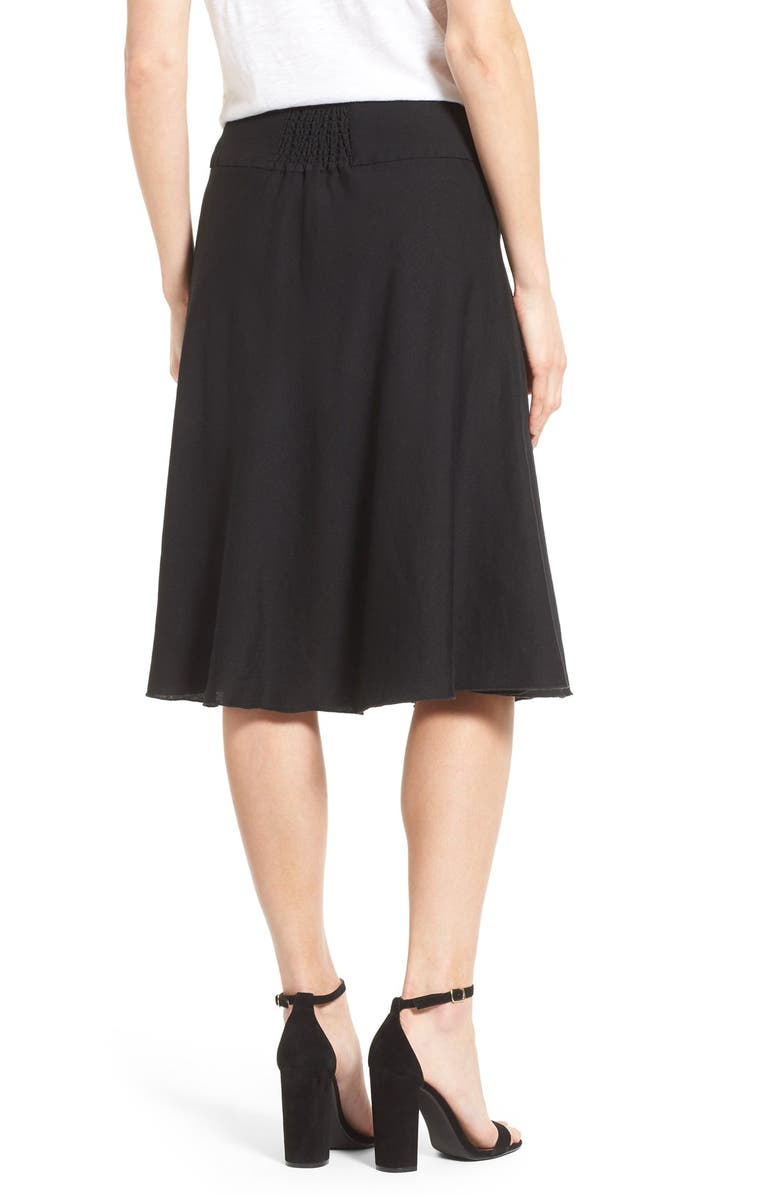NIC+ZOE Summer Fling Linen Blend Skirt, Alternate, color, 
