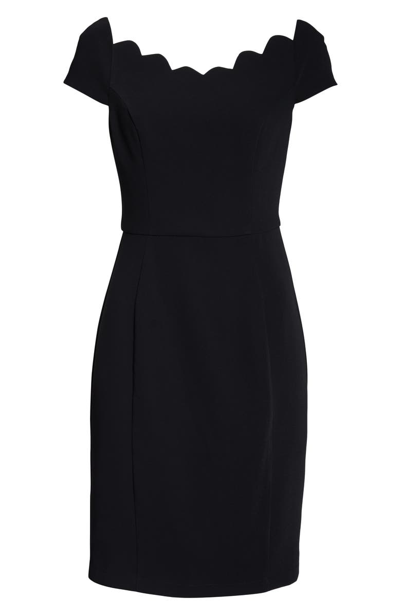 Harlyn Scallop Neck Sheath Dress, Alternate, color, 