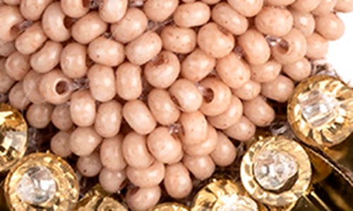 Deepa Gurnani Danika Beaded Fringe Heart Stud Earrings In Pink