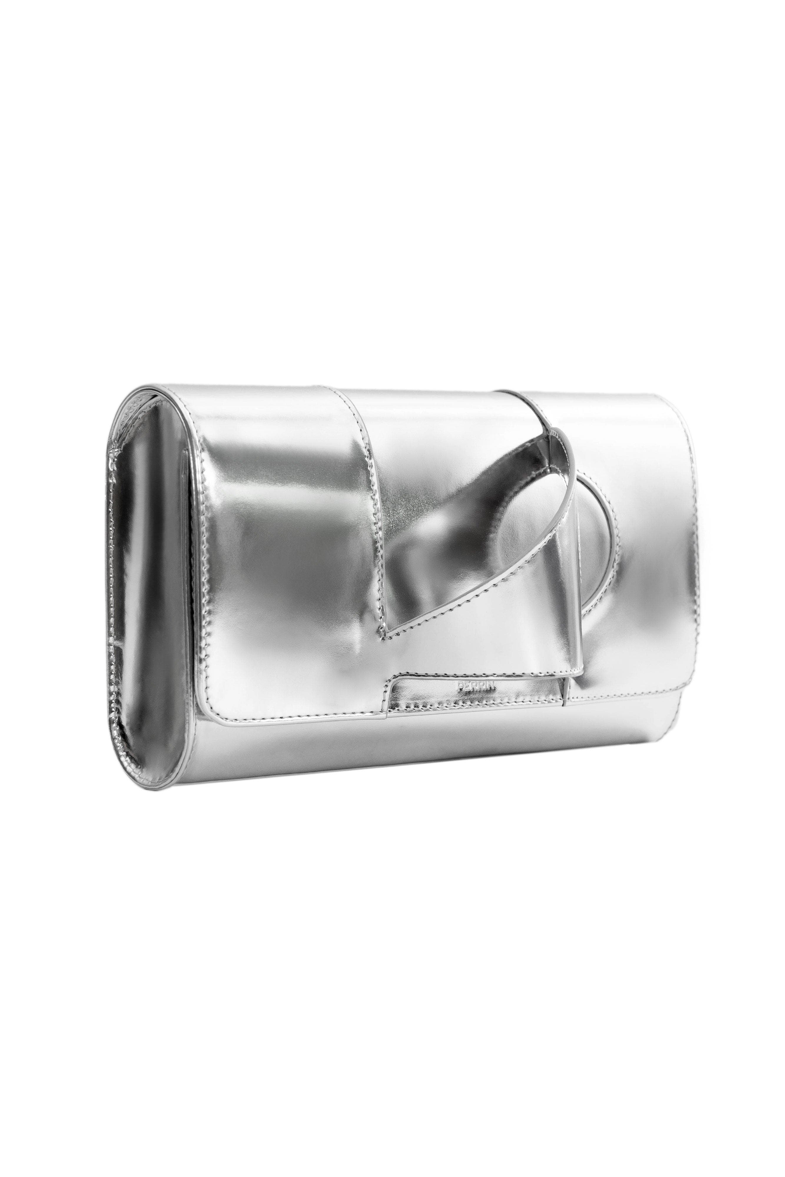 PERRIN PARIS L'Asymetrique Clutch Patent, Alternate, color, Silver