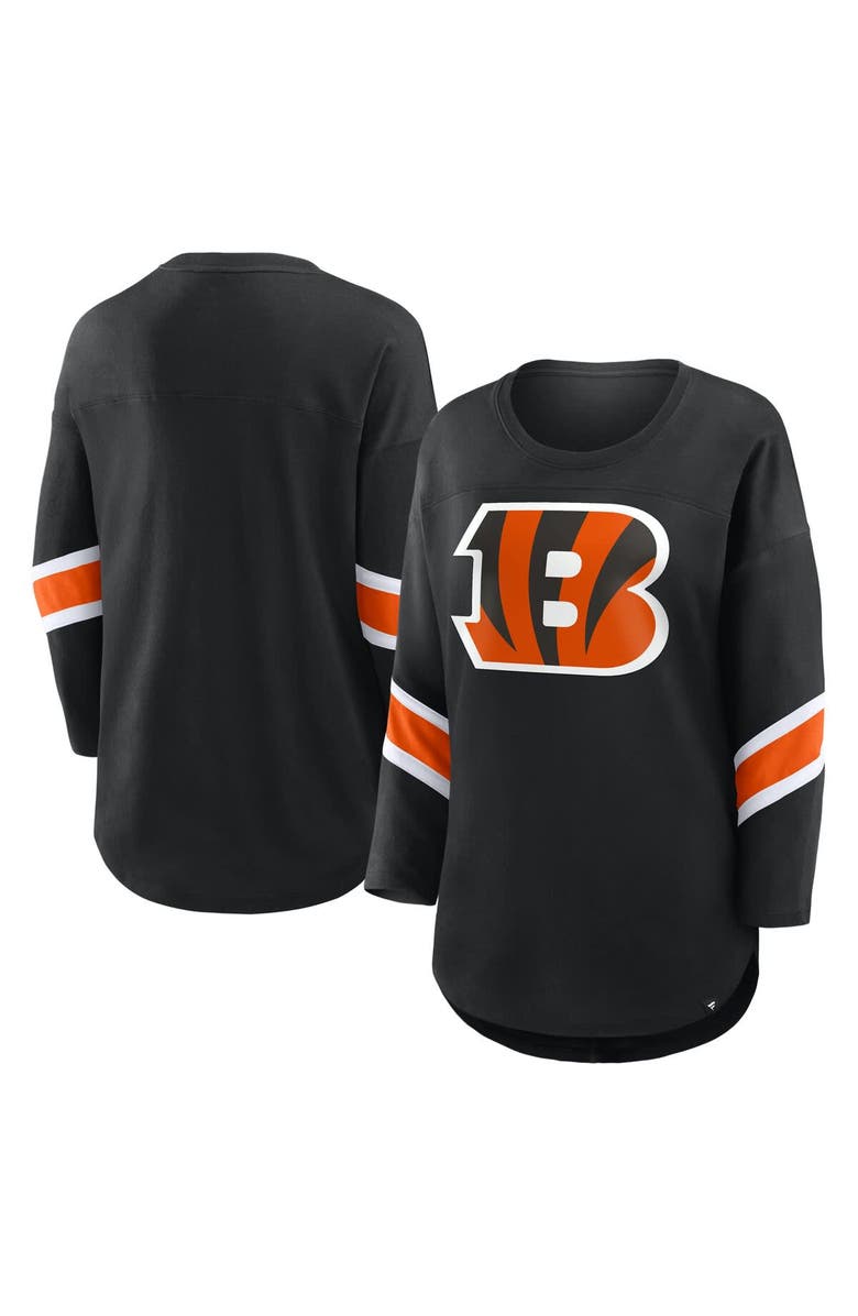 FANATICS Women's Fanatics  Black Cincinnati Bengals Redzone 3/4-Sleeve T-Shirt, Main, color, Black