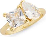 Covet Pear & Square Cut Crystal Engagement Ring