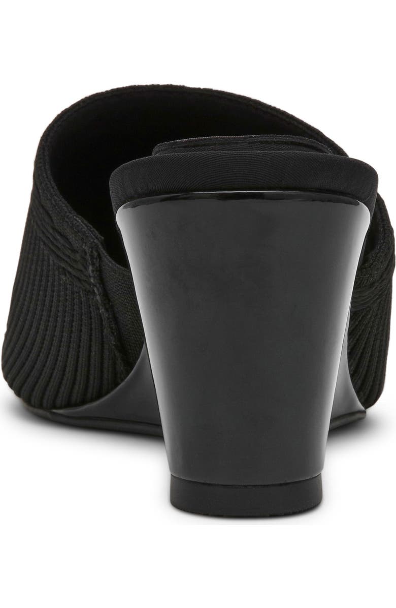 Anne Klein Capley Wedge Sandal, Alternate, color, Black Knit