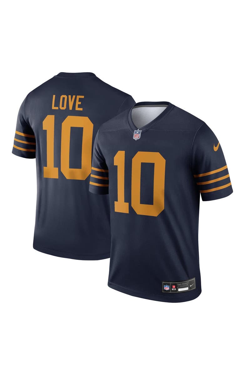 Nike Men's Nike Jordan Love Navy Green Bay Packers The 1923 Classic Legend Player Dri-FIT Top, Main, color, Navy