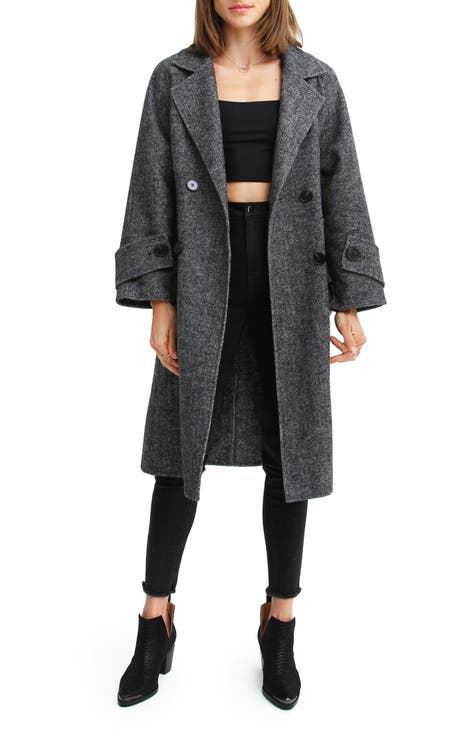 BELLE AND BLOOM Rumor Has It Wool Blend Coat