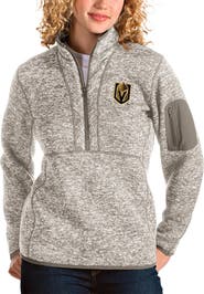 ANTIGUA Women's Antigua Oatmeal Vegas Golden Knights Fortune Half-Zip Sweatshirt