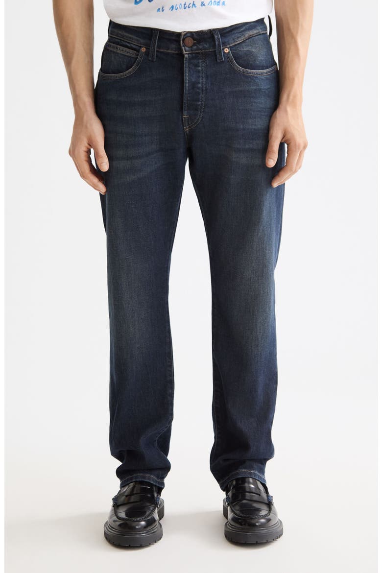 The Zee Straight Fit Jeans, Main, color, PAINT IT BLAUW