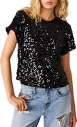 Steve Madden Tiffanee Sequin T-shirt