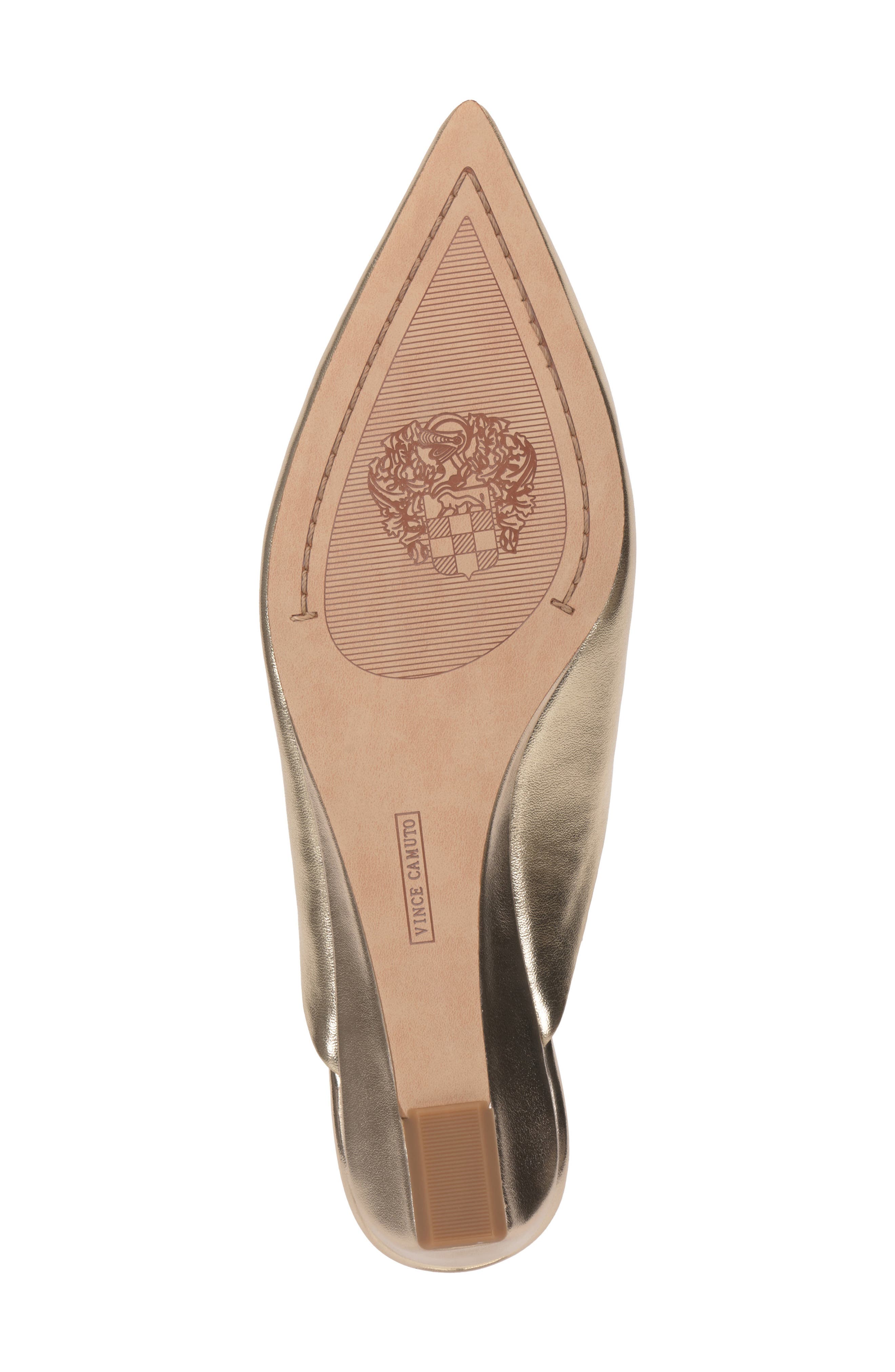 Vince Camuto Vinia Pointed Toe Wedge Mule, Alternate, color, Egyptian Gol