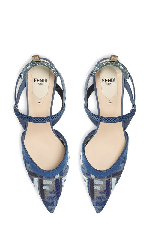 Fendi Pointed Toe Pumps In Blue