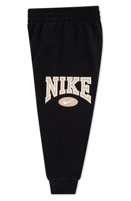 Nike Little Boys Gameday Essentials 2-piece Crewneck Sweatshirt And Pants Set In Black