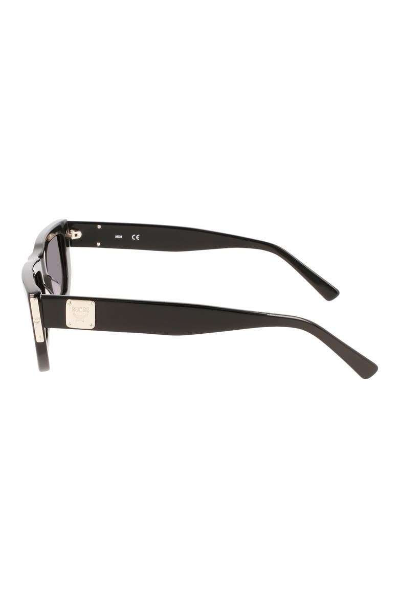 51mm Rectangle Sunglasses, Alternate, color, BLACK