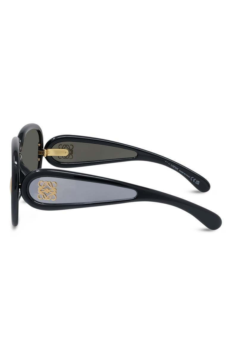 Loewe Anagram 65mm Oversized Pilot Mask Sunglasses, Alternate, color,