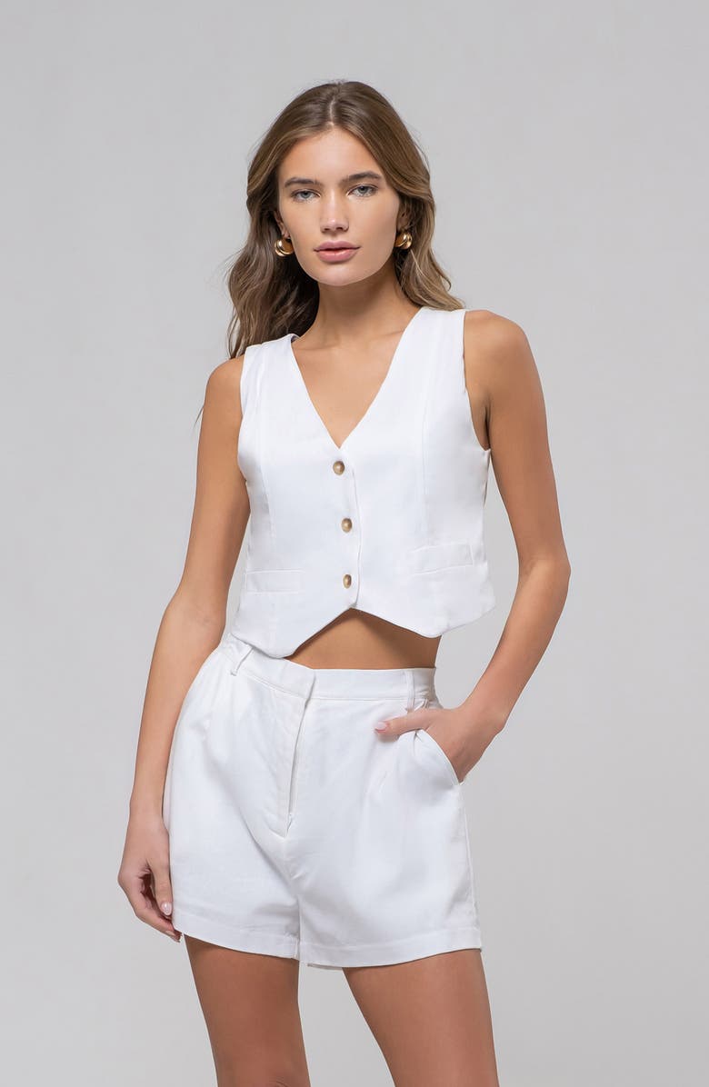 Blu Pepper Woven Vest, Alternate, color,